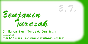 benjamin turcsak business card